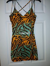 Zebra striped mini dress