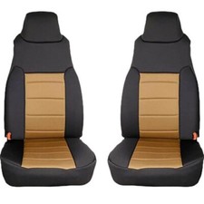 Rugged Ridge Seat Cover Kit Front Neoprene Tan 13210.04 1997-2002 Wrangler Tj