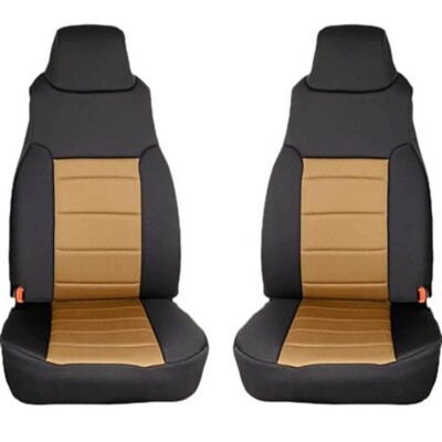 Rugged Ridge Seat Cover Kit, Front, Neoprene, Tan 13210.04 1997-2002 Wrangler TJ