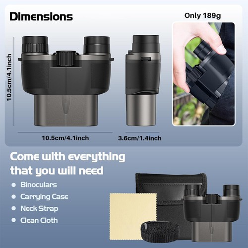 12x25 HD Kleines Fernglas Ferngläser Nacht Feldstecher Jagdfernglas Binocular DE - Bild 14 von 14