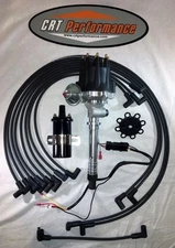 Small Cap CORVETTE Tach Drive BLACK HEI Distributor, 45K COIL + USA WIRES UNDER