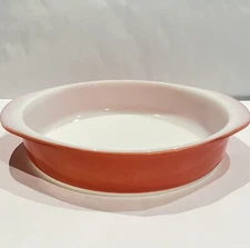 Vintage Pyrex Casserole Dish 221 Flamingo Pink 8” Round
