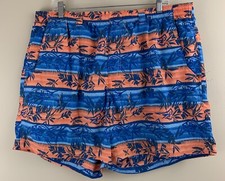 COLUMBIA PFG Men's Super Backcast Leaf Fish Print Fishing Water Shorts Size XL