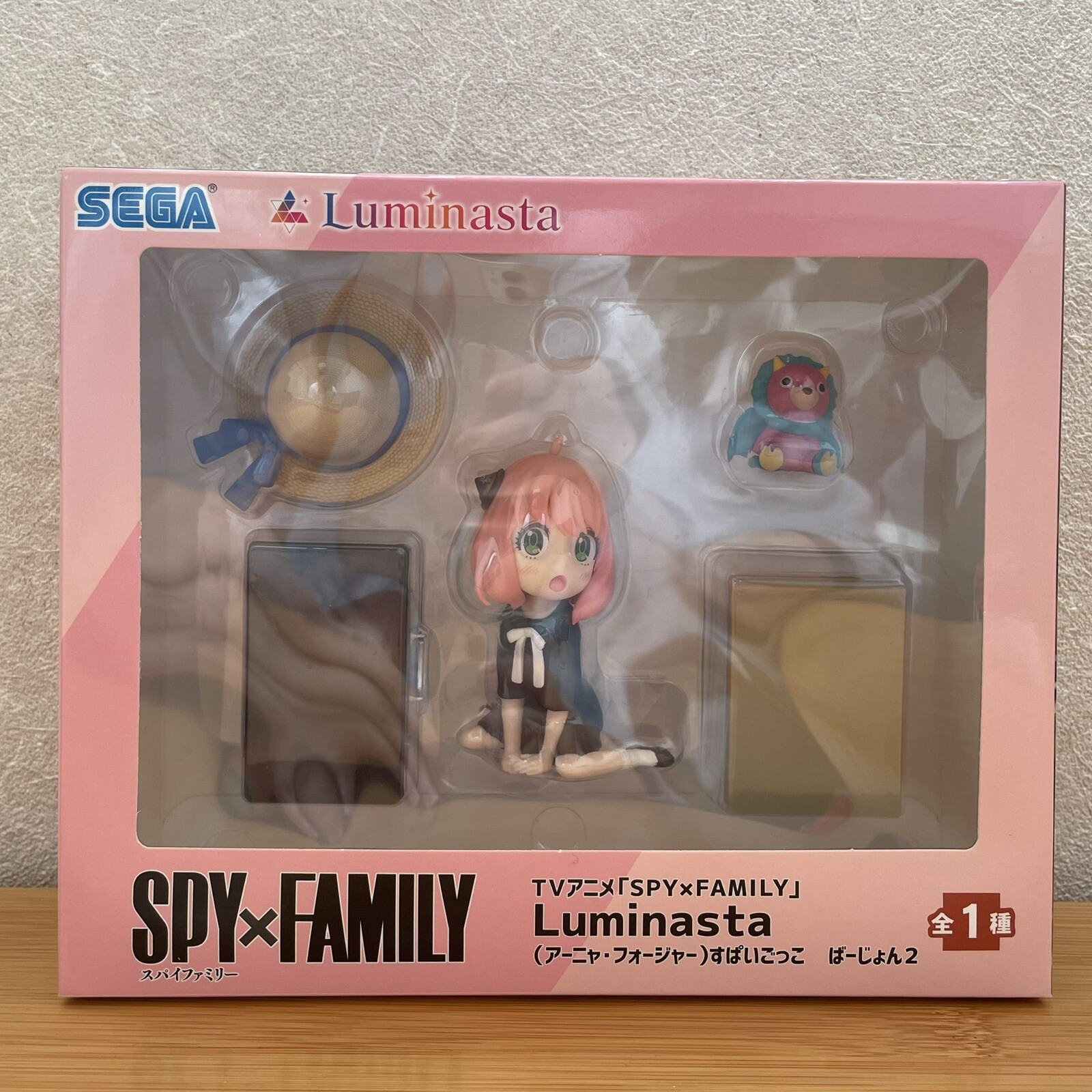SEGA Luminasta SPYx FAMILIA Anya Forger Fingir Juego Sombrero Caja Mascota Figura Anime