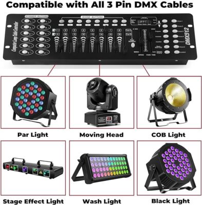 40/192 Channel DMX512 Controller Console For Stage Light Party DJ Laser Operator