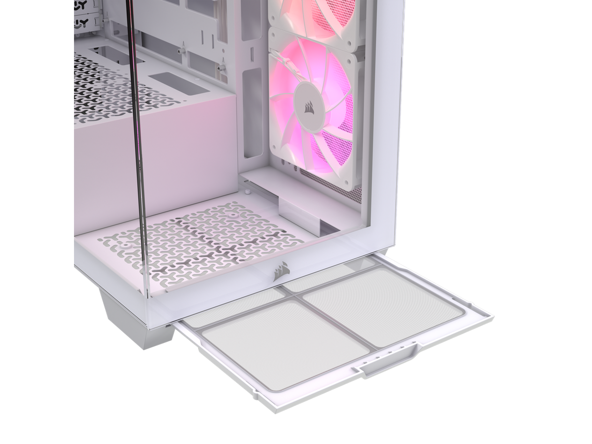 CORSAIR 3500X ARGB Tempered Glass Mid-Tower PC Case, White – 3x