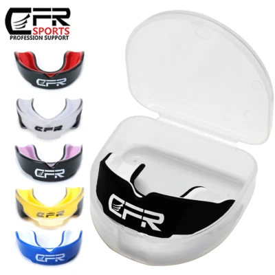 CFR Gum Mouth Guard Shield Case Teeth Grinding Boxing MMA rugby Sports Youth Adult
