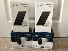 2 x ARLO ESSENTIAL XL NETGEAR SECURITY CAMERA + SOLAR PANEL - BNIB