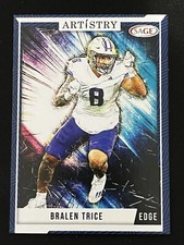 2024 SAGE Artistry Football Blue Bralen Trice #36 Rookie Card RC Atlanta Falcons. rookie card picture