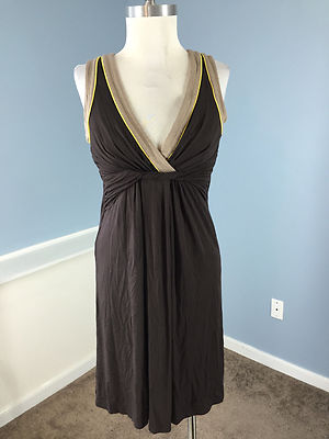 Max & Cleo BCBG Brown Yellow S Jersey Knit Empire Waist Dress Casual Party EUC | eBay Max & Cleo BCBG Brown Yellow S Jersey Knit Empire Waist Dress Casual Party EUC | eBay