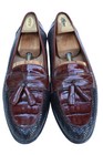 New Belvedere Florence Brown Black Genuine Crocodile Woven Tassel Loafer Shoe 13 — photo 8