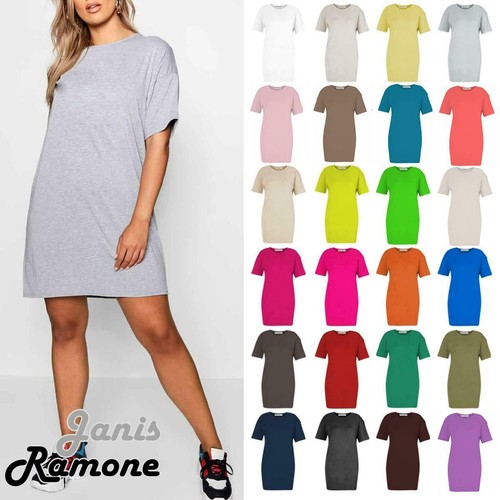 Short Sleeve Oversized Baggy Tunic Mini 