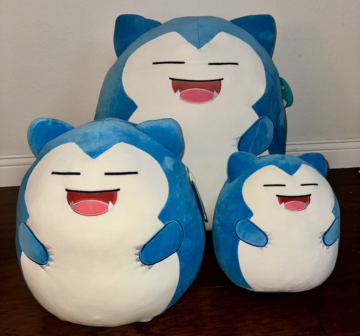 Snorlax Squishmallow 20” 14” & 10” Kellytoy Authentic Pokémon Full