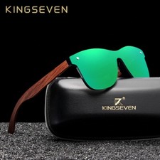 New KINGSEVEN Natural Wooden Sunglasses Men Polarized Fashion Sun Glasses UV400