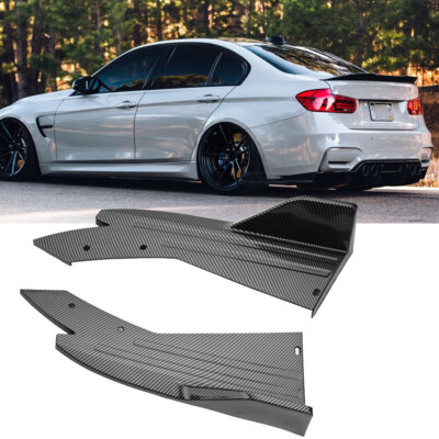 QASULER 1 Pair/SET Rear Bumper Lip Diffuser Splitter Canard