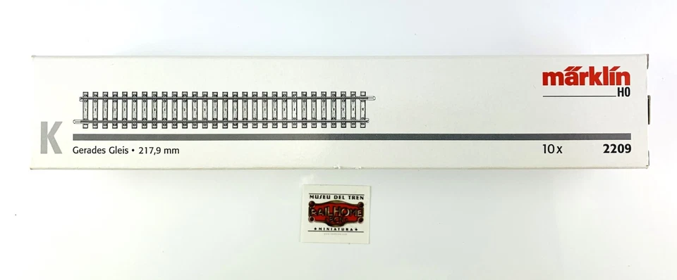 PA21 - MARKLIN H0 2209 - LOTE 10 TRAMOS VIA RECTA 217,9 MM TIPO K - Imagen 2 de 2