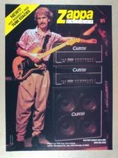 1988 Carvin Amplifiers Frank Zappa photo vintage print Ad