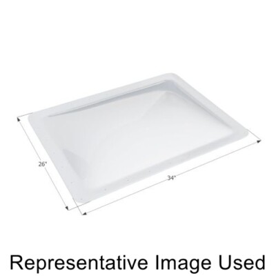 Icon 01859 RV Trailer Rectangular Outer Skylight 26'' x 34'' - White NEW