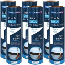 10 Inch Mega Lint Roller Refills 60 Sheets Per Refill 6 Pack 360 Total