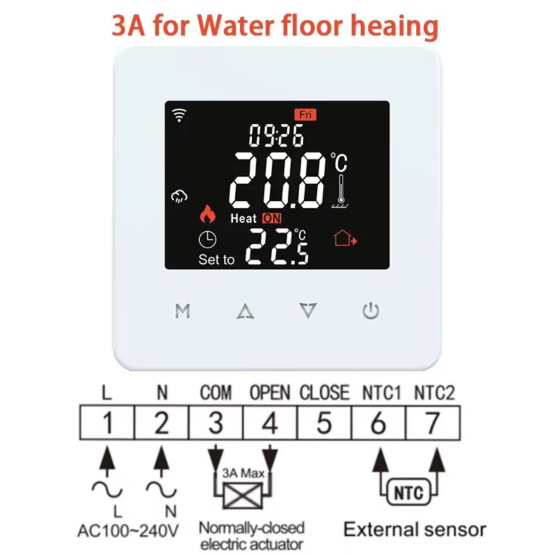 Water Electric Warm Floor Heating Gas Boiler Wifi Tem