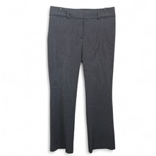 LOFT Dress Pants Womens 6 Gray Flat Front Trouser Straight Leg Stretch Career