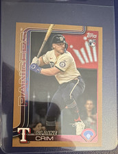 Topps 2025 Update Series Blaine Crim #US205 Gold /2025 RC Texas Rangers