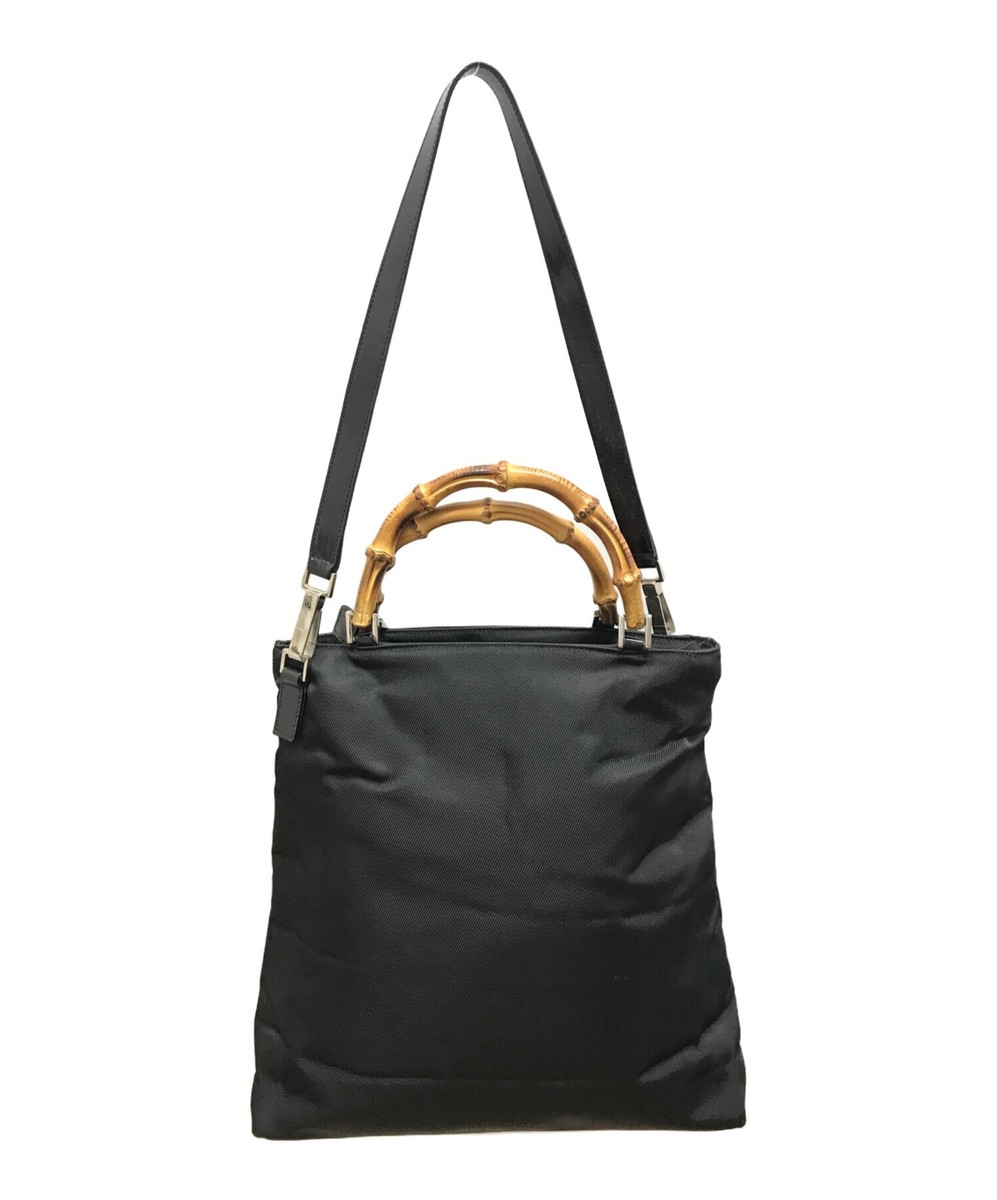 Leather Handbag Gucci Vintage Bamboo Handle Bag GUCCI Vintage