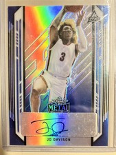 2021-22 Leaf Metal Blue Rainbow /50 JD Davison #BA-JDD Auto Alabama