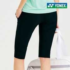 YONEX 26S/S Women's Badminton Woven 7/8 Shorts Sportswear Pants Black 261PH008F
