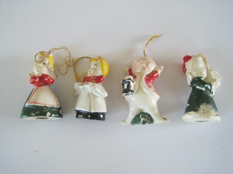 Ceramic Japan Music Angel Ornaments Set 4