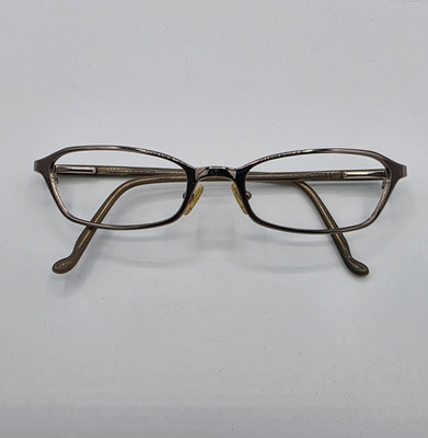 Vtg Norma Kamali Eyeglass Frame Only Model 7526 Fuel Metal Taupe 50-17 Approx