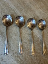 Vintage Silver Plated EPNS A1 4 x Soup Spoons  17cm  Long