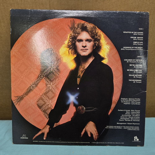 Original 1979 Billy Thorpe "Children of The Sun" LP - Capricorn Records, NM - Foto 2 di 9