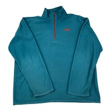 The North Face 1/4 Zip Fleece Pullover Sweater, Teal Green, Men  s Size Medium