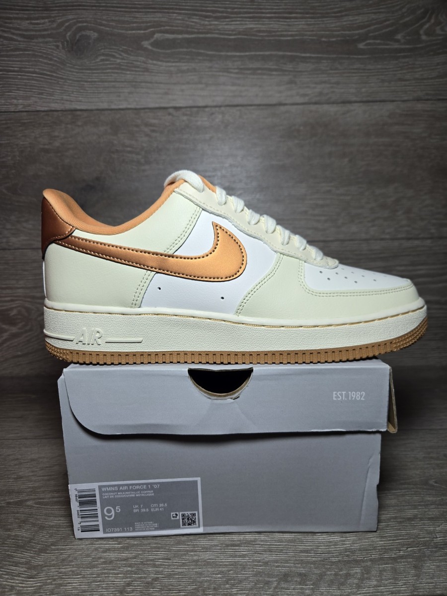 Women's Nike Air Force 1 '07 Coconut Milk / Metallic Copper Size