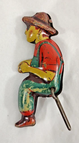 Marx Original Tin Litho FARMER DRIVER FIGURE ONLY for TRACTOR WAGON (A4)