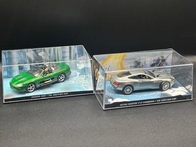 2x James Bond 007 Modellauto 1:43 Stirb an einem anderen Tag - Aston Martin V12