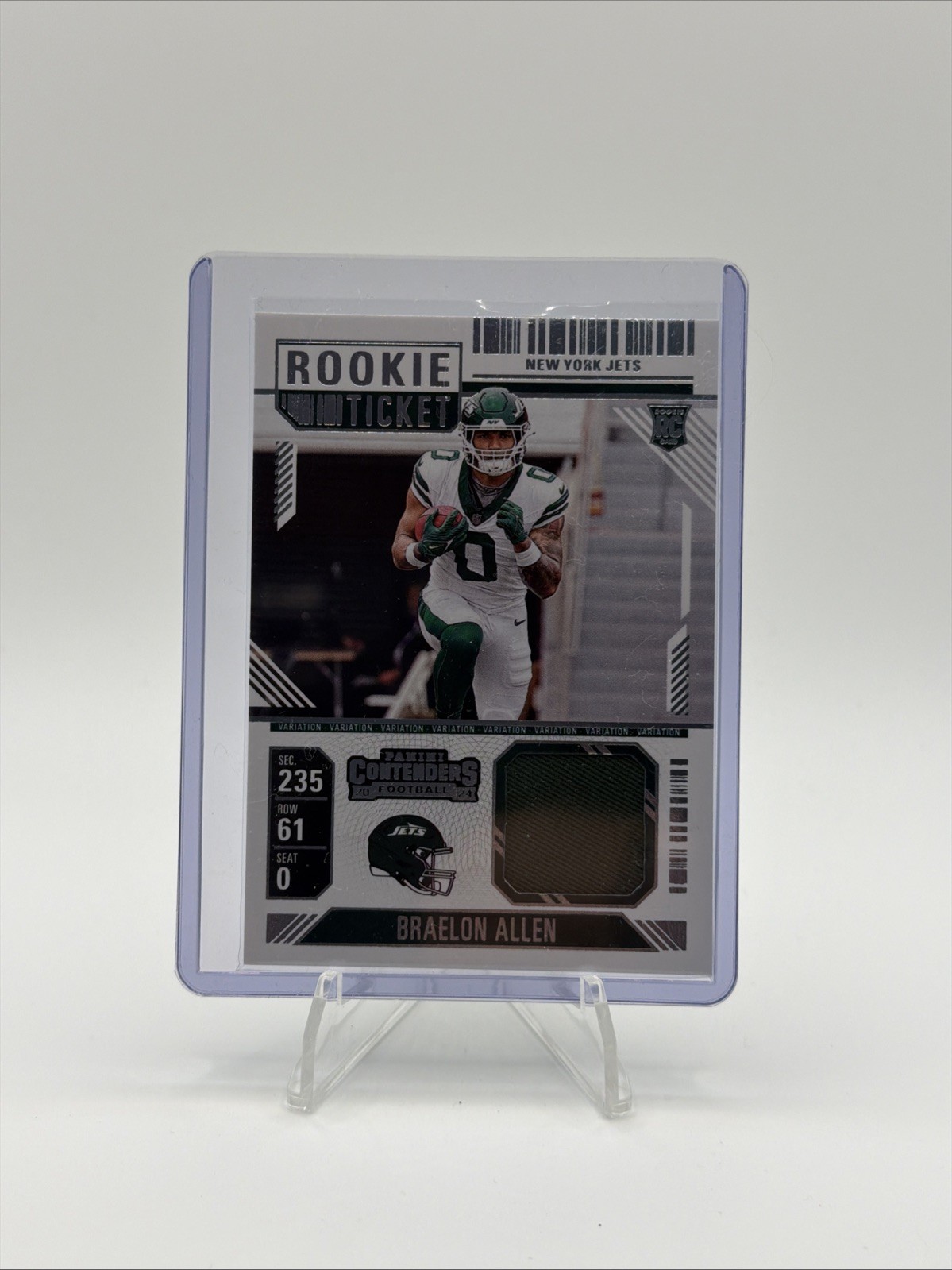 BRAELON ALLEN 2024 PANINI CONTENDERS  FOOTBALL ROOKIE TICKET JERSEY PATCH
