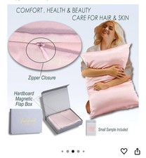 100 Pure Mulberry Silk 22Momme Luxurious Pillow Cases for Hair and Skin Pink