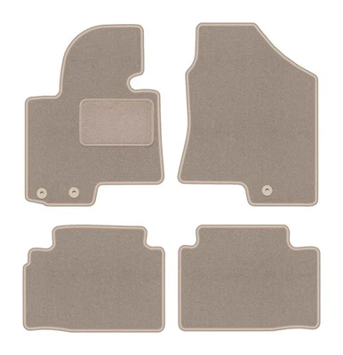 Tapis de sol en velours Beige pour Hyundai ix35 2009-2015 Set 4 pièces - Photo 1/4