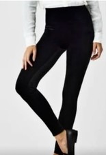 NWT Spanx Women  s 2070 Ready-To Wow Black Velvet Slimming Stretch Leggings LG