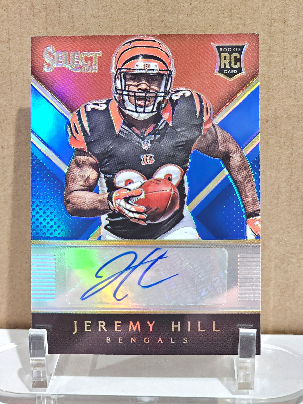 Jeremy Hill Panini Select Rookie Autograph #RAJH Blue