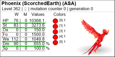 Ark Survival Ascended-PvE-Dino-Top Stat Phoenix-PC/XBOX/PS5-Official-AAO