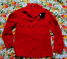 vintage 1950's red wool w black bull Boy Scouts of America Jacket