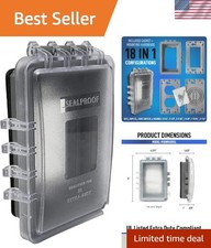 Multi-Configuration Lockable Outdoor Outlet Cover   Clear Frosted Finish