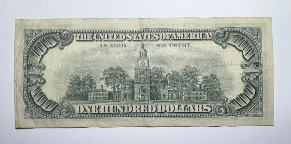 1969 C $100 Federal Reserve Note Dallas, Texas - Image 2 of 2