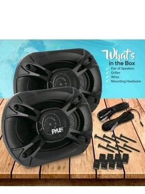 2 Pyle PL4163BK Lautsprecher Koaxial zu 3 Wege mal 4 x 6'' 10 x 15 CM 89 DB SPL-Anschluss