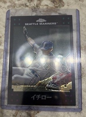2007 Topps Chrome ICHIRO SUZUKI Japanese Japan Kanji SP #158 HOF