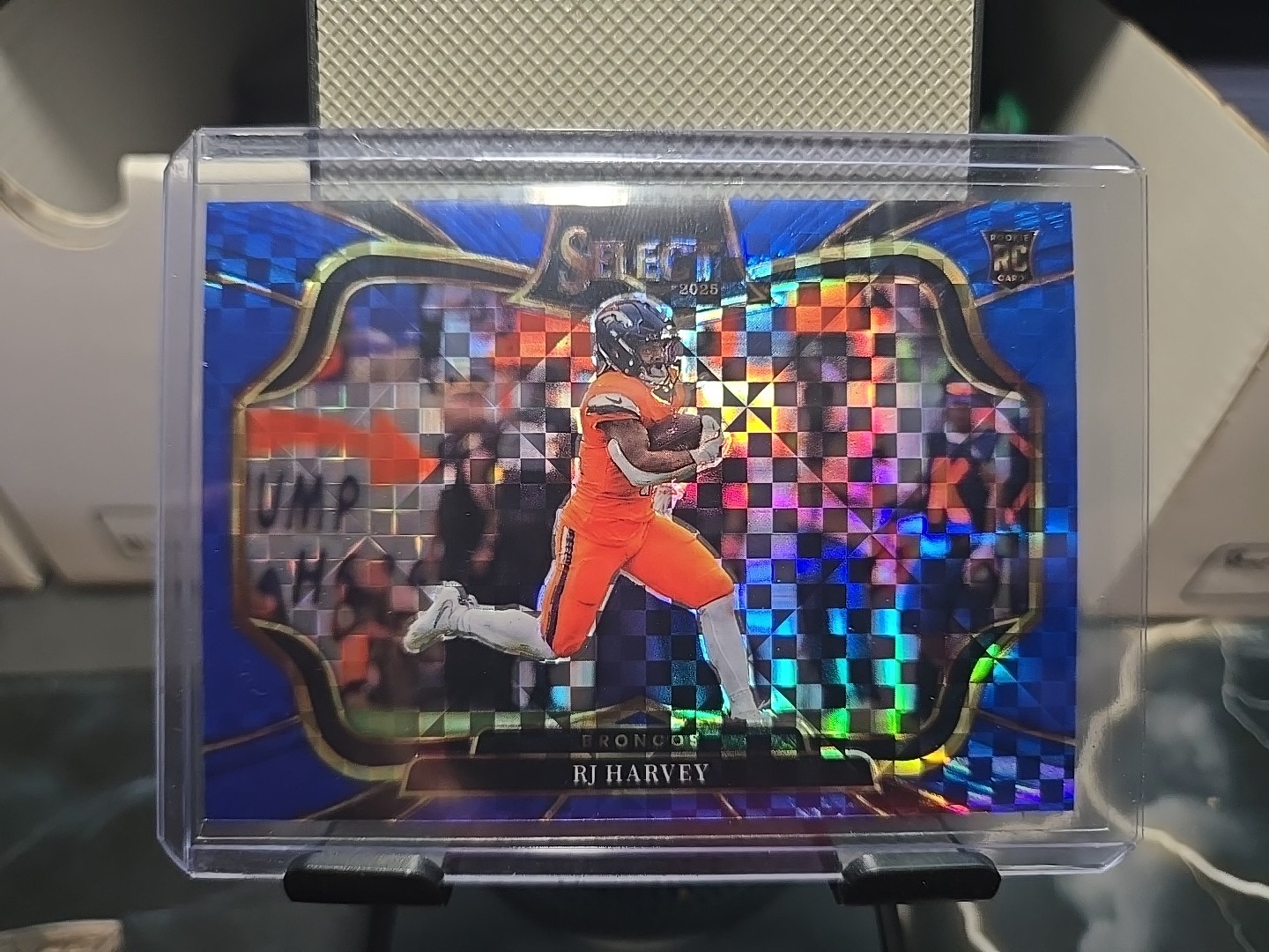 2025 Panini Select Football RJ Harvey Field Level Blue Prizm /75 Rookie