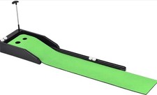 Golf Putting Practice Mat with Ramp, Putter &...